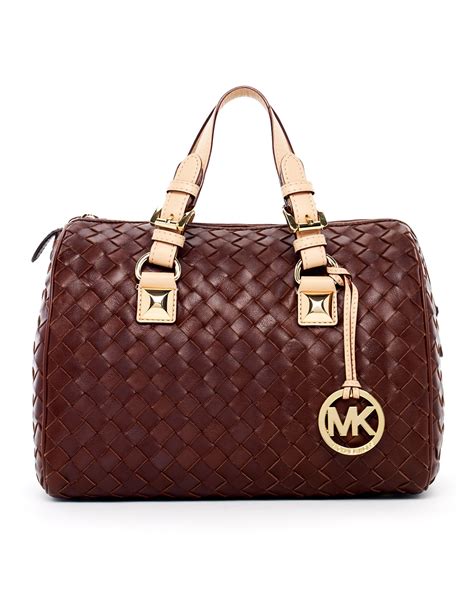 michael michael kors handbag grayson woven satchel